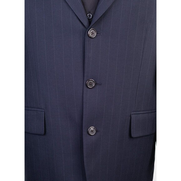 CHAPS Ralph Lauren Mens Blazer Navy Pin Stripe Sz 42s Jack Sports Coat 3 Button - Picture 7 of 14